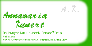 annamaria kunert business card